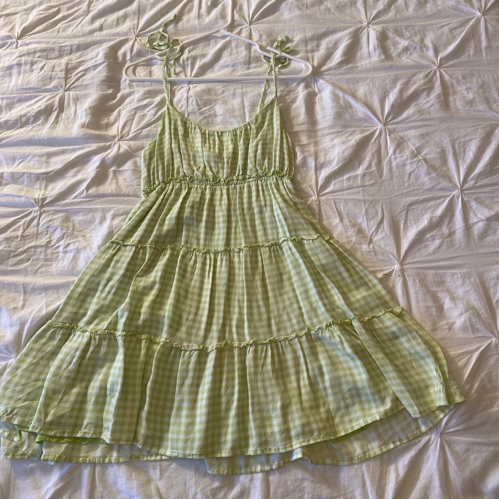 Lime green sun dress